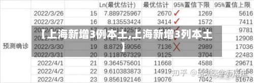【上海新增3例本土,上海新增3列本土】