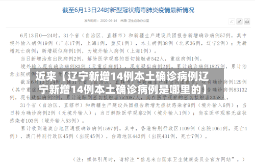 近来【辽宁新增14例本土确诊病例辽宁新增14例本土确诊病例是哪里的】-第2张图片