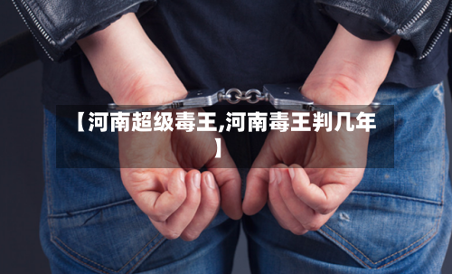 【河南超级毒王,河南毒王判几年】