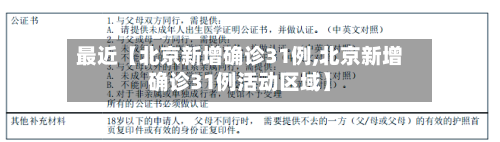 最近【北京新增确诊31例,北京新增确诊31例活动区域】