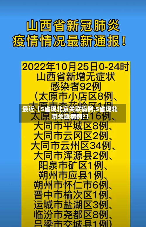 最近【5省现北京关联病例,5省现北京关联病例?】-第2张图片
