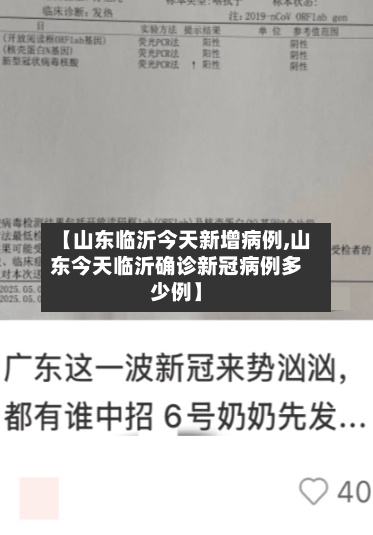【山东临沂今天新增病例,山东今天临沂确诊新冠病例多少例】-第2张图片