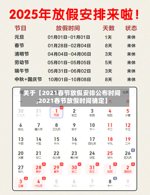 关于【2021春节放假安排公布时间,2021春节放假时间确定】-第2张图片