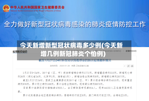 今天新增新型冠状病毒多少例(今天新增几例新冠肺炎个怕例)-第2张图片