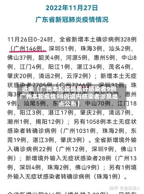 近来【广州本轮疫情累计感染者9例广州本轮疫情98例境内感染者涉及地点公布】-第2张图片