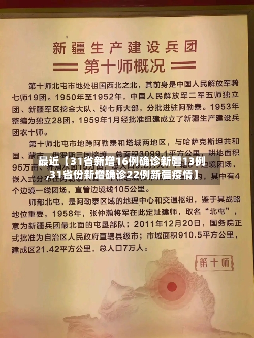 最近【31省新增16例确诊新疆13例,31省份新增确诊22例新疆疫情】