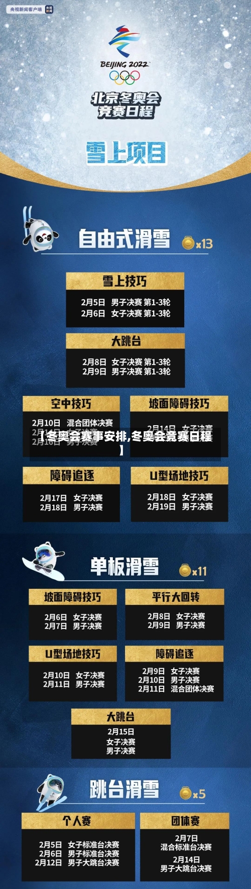 【冬奥会赛事安排,冬奥会竞赛日程】-第3张图片