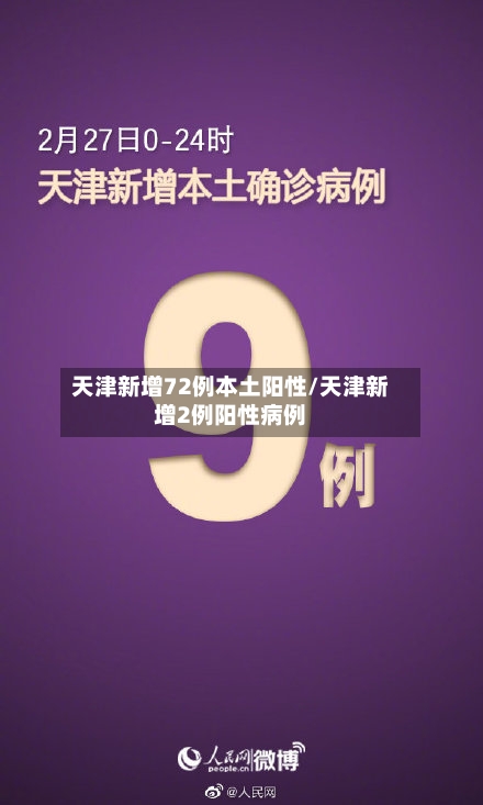 天津新增72例本土阳性/天津新增2例阳性病例