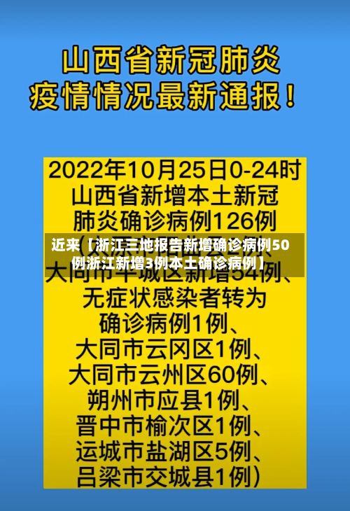 近来【浙江三地报告新增确诊病例50例浙江新增3例本土确诊病例】-第2张图片