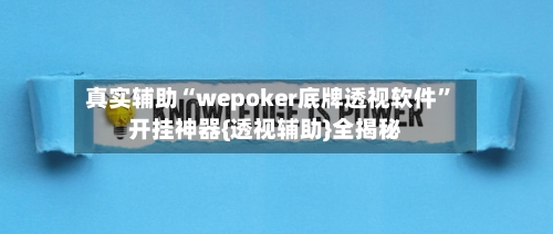 真实辅助“wepoker底牌透视软件”开挂神器{透视辅助}全揭秘-第3张图片