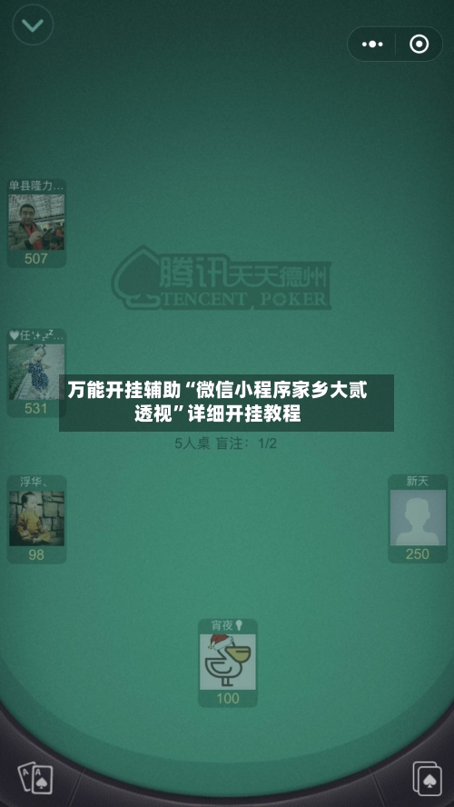 万能开挂辅助“微信小程序家乡大贰透视”详细开挂教程