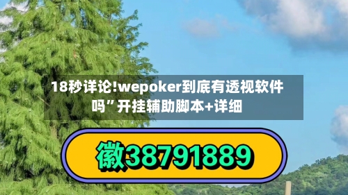 18秒详论!wepoker到底有透视软件吗”开挂辅助脚本+详细