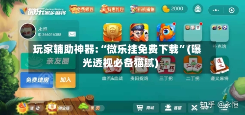 玩家辅助神器:“微乐挂免费下载”(曝光透视必备猫腻)