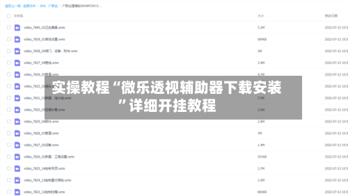 实操教程“微乐透视辅助器下载安装”详细开挂教程-第2张图片