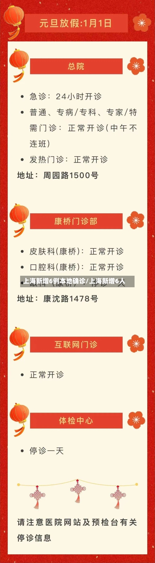 上海新增6例本地确诊/上海新增6人