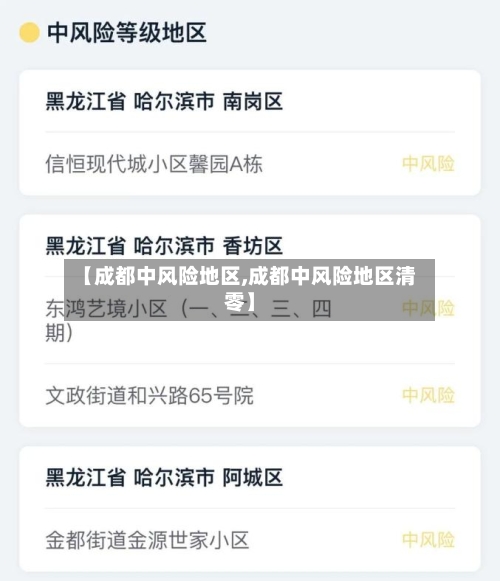 【成都中风险地区,成都中风险地区清零】